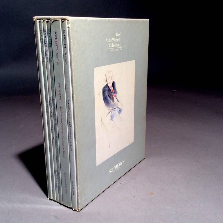 Sothebys Sechs Bände Katalog von Andy Warhol Nachlass Auktion 1988 (amerikanisch)