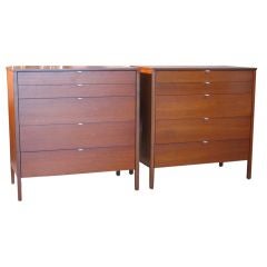 Pair of Florence Knoll 5 Drawer Teak Chests