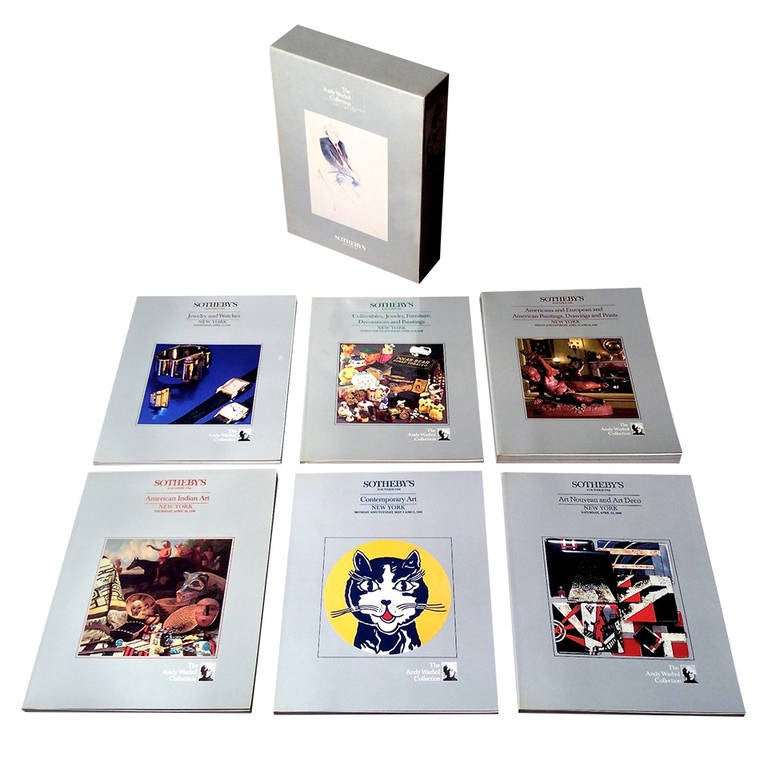 Sothebys Sechs Bände Katalog von Andy Warhol Nachlass Auktion 1988