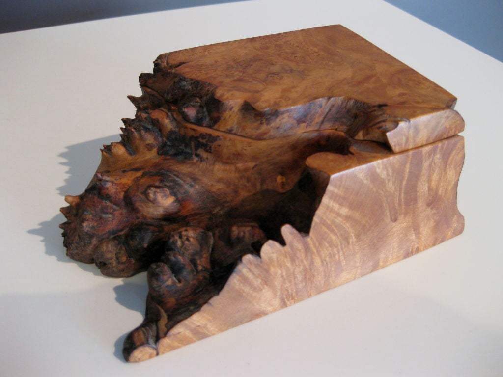 20th Century Exceptional Michael Elkan American Studio Craft Burl Wood Box