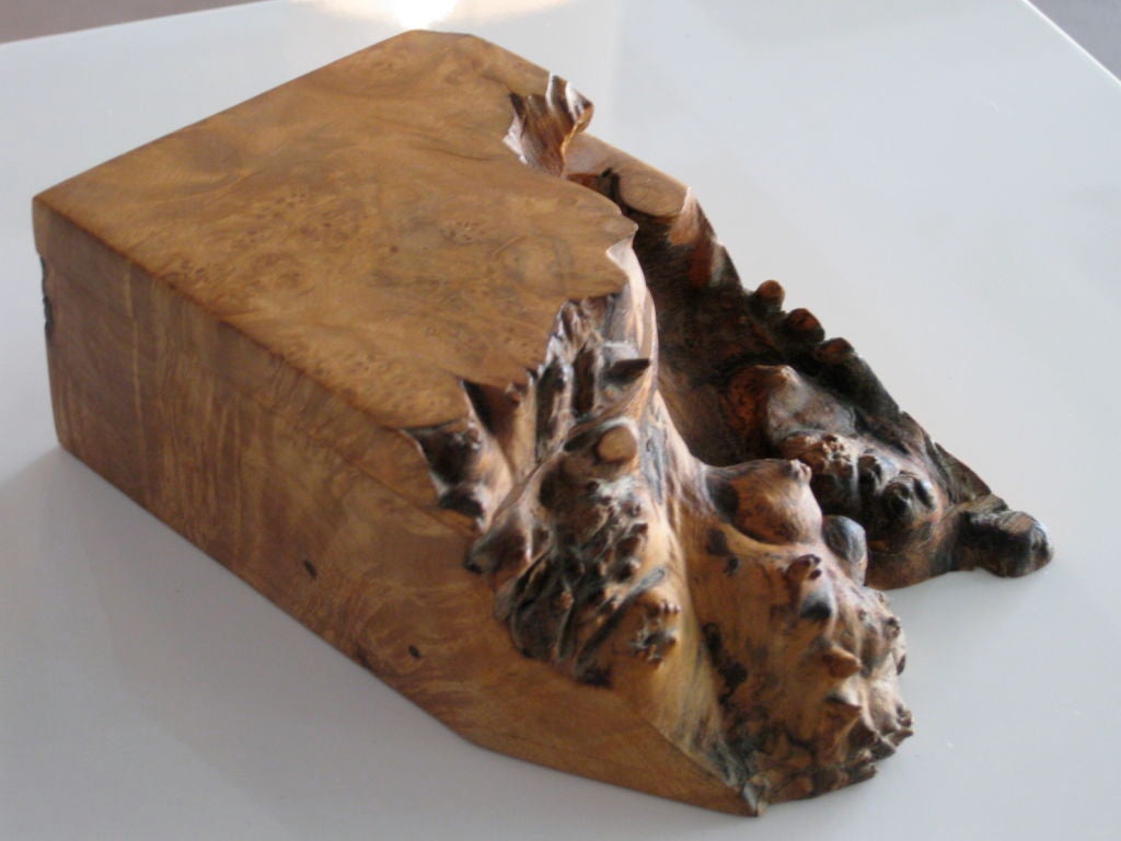 Exceptional Michael Elkan American Studio Craft Burl Wood Box 4