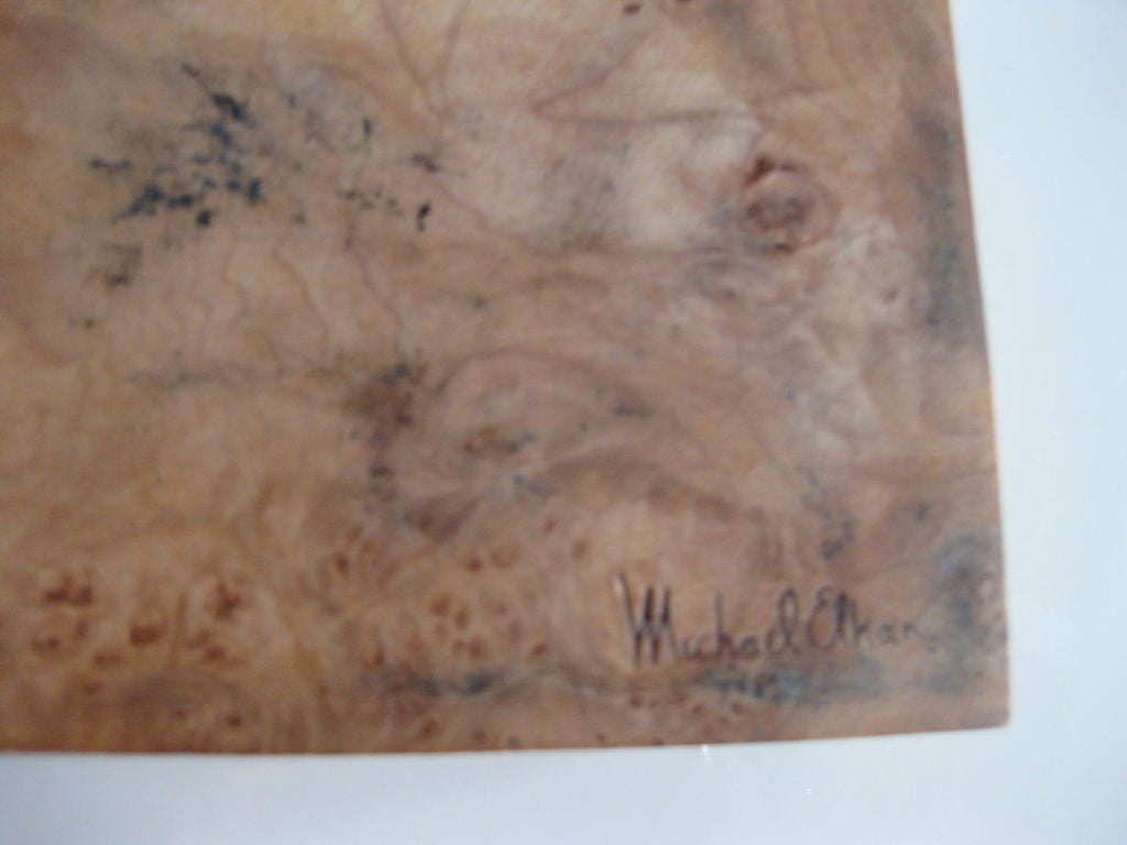 Exceptional Michael Elkan American Studio Craft Burl Wood Box 5