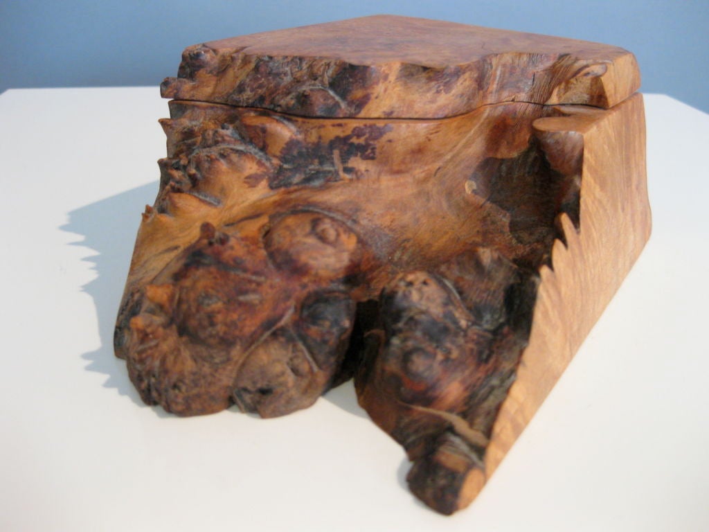 Exceptional Michael Elkan American Studio Craft Burl Wood Box 7