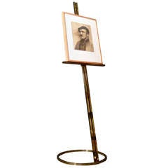 Modernist Brass Adjustable Easel made in Italy c.1970s Modernist Brass Adjustable Easel made in Italy c.1970s