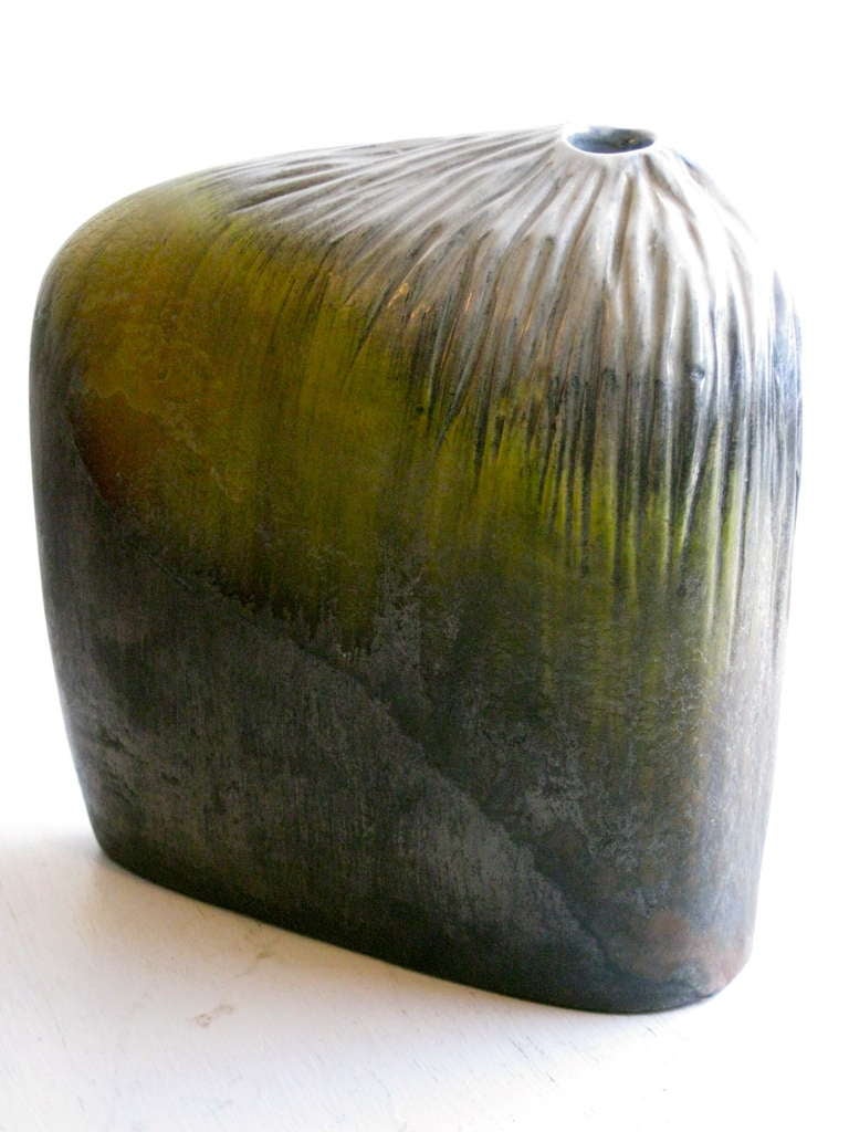 Italian Marcello Fantoni Asymmetrical Ceramic Vase for Raymor c.1950s