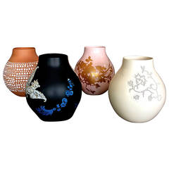 Complete Set of 4 Hella Jongerius Ceramic Vases for Ikea 2005