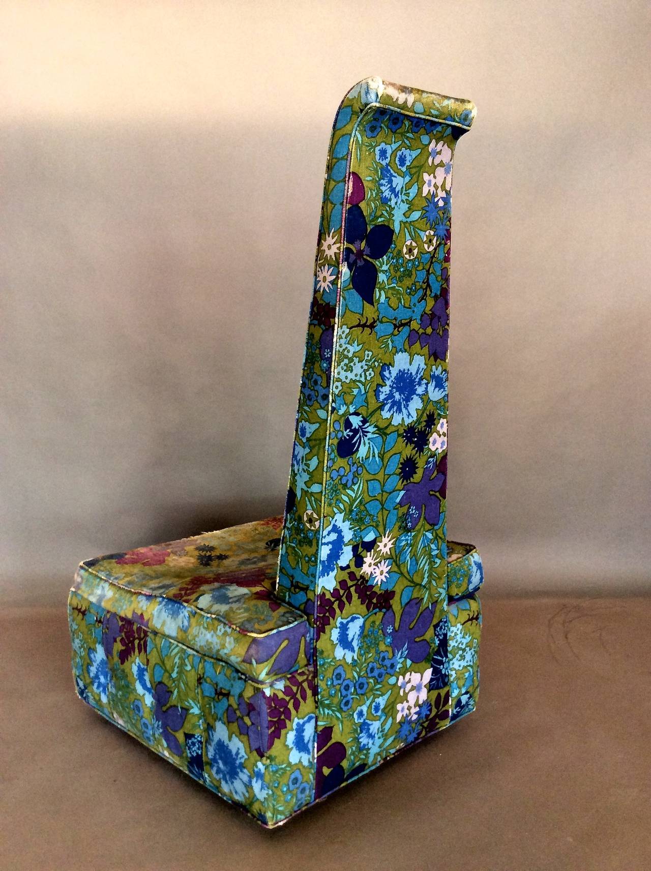 Sculptural High Back Lounge Chair Attributed to James Mont