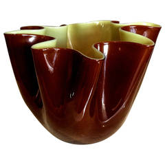 1950s Venini Glass Handkerchief Vase