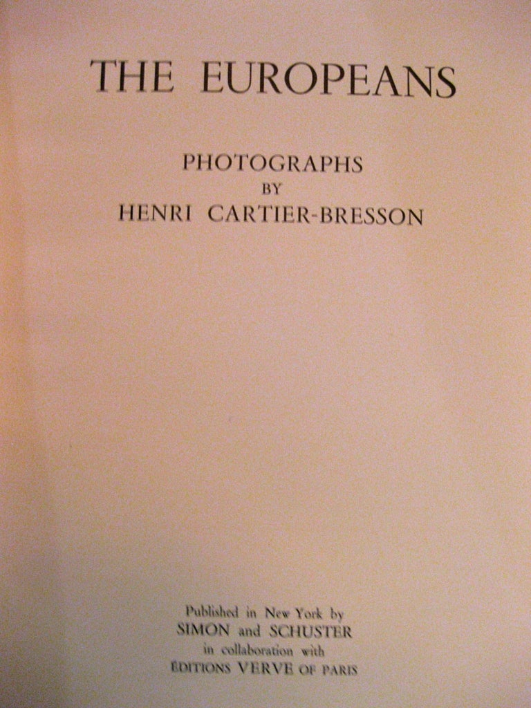 Henri Cartier-Bresson THE EUROPEANS 1st American Edition 1