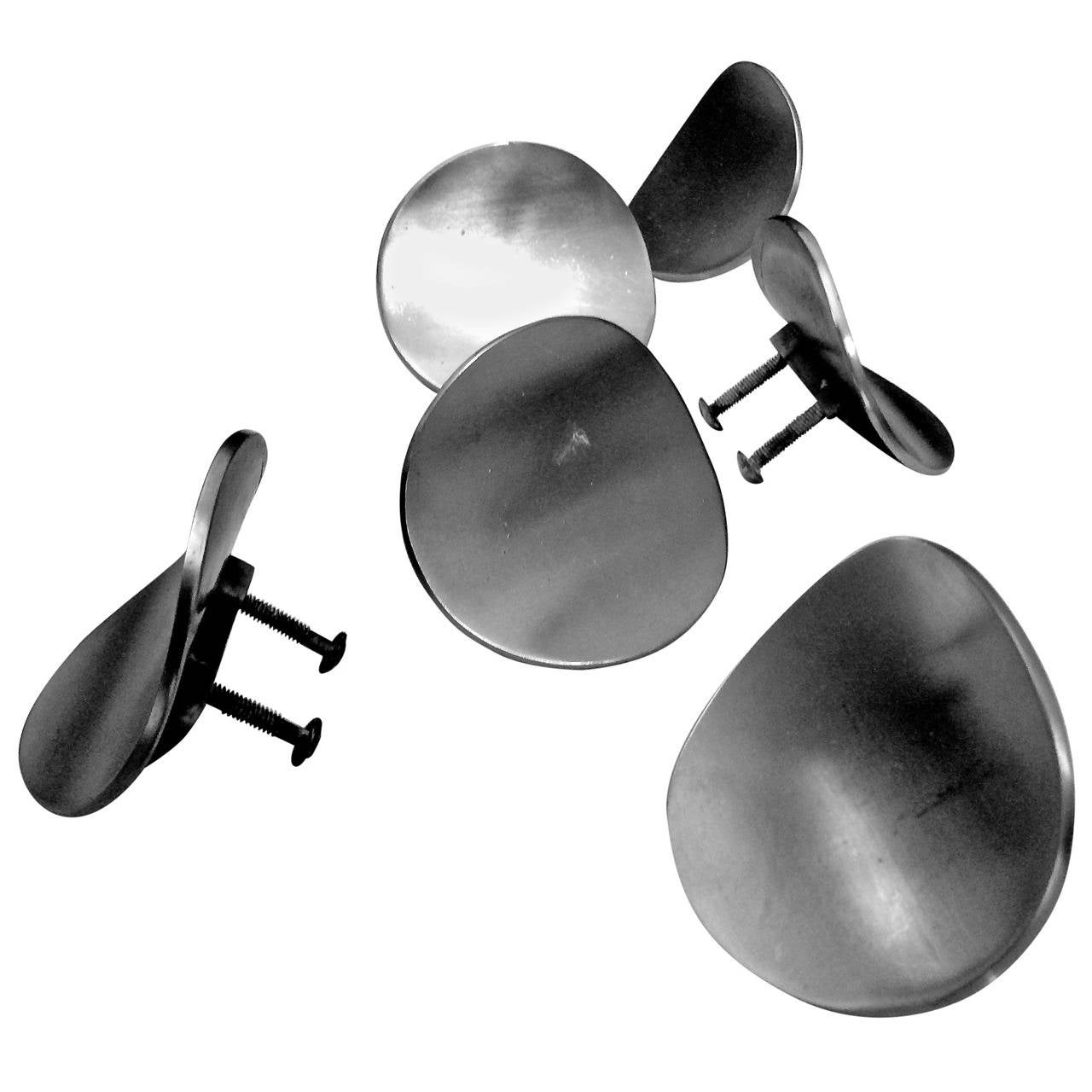 1950s Cast Aluminum Pulls Attributed to George Nelson