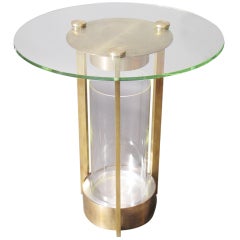 Dorothy Thorpe Illuminated Brass & Glass Side Table