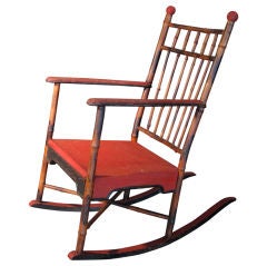 Early 20th C. Bamboo Rocking Chair & Armchair