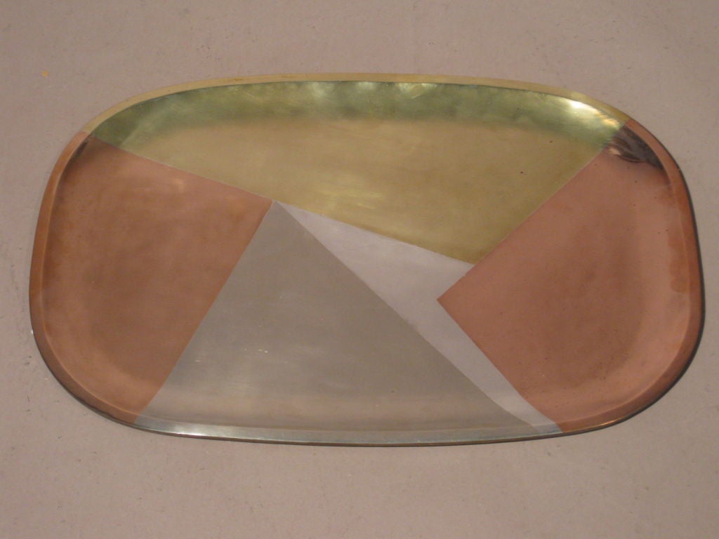 Modernist serving tray of mixed or 