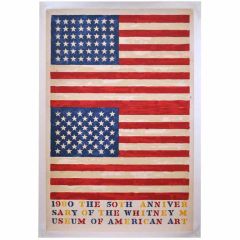 Vintage Jasper Johns Whitney Museum Anniversary Poster 1979