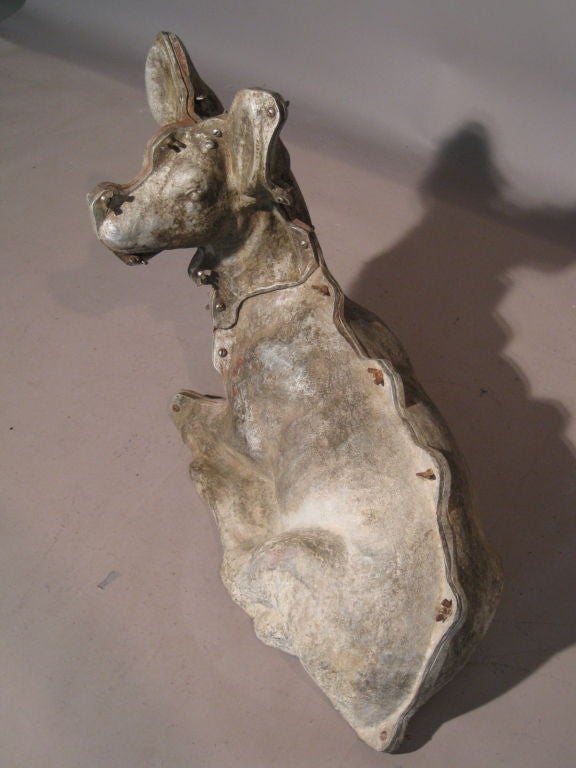 Mid-20th Century Life Size Cast Aluminum Mold of a Reclining Deer circa 1950s