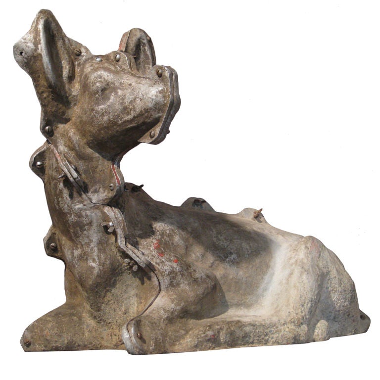 Life Size Cast Aluminum Mold of a Reclining Deer circa 1950s