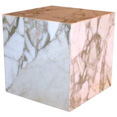 Pace Collection Marble Cube Table c.1970's SIGNED
