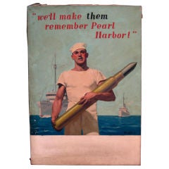 Remember Pearl Harbor Painting Signed Marshall Lee c.1940's