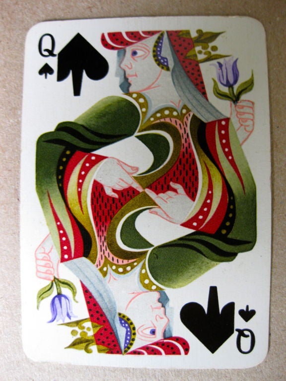 Mid-20th Century Hermes Bridge Playing Cards, 2 Decks, Designed by Cassandre