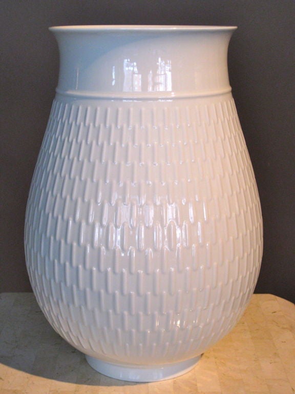 Danish Royal Copenhagen Monumental Porcelain Vase by Thorkild Olsen