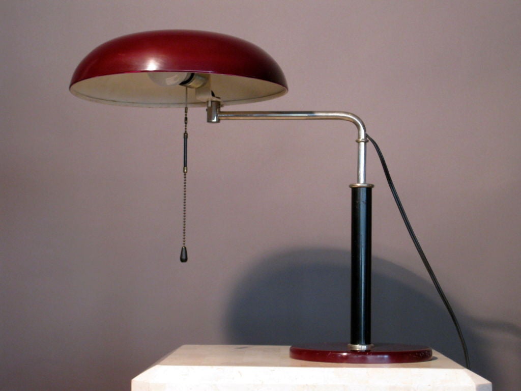 Mid-20th Century Alfred Muller Modernist Swiss Desk Lamp for Bag Turgi c.1935