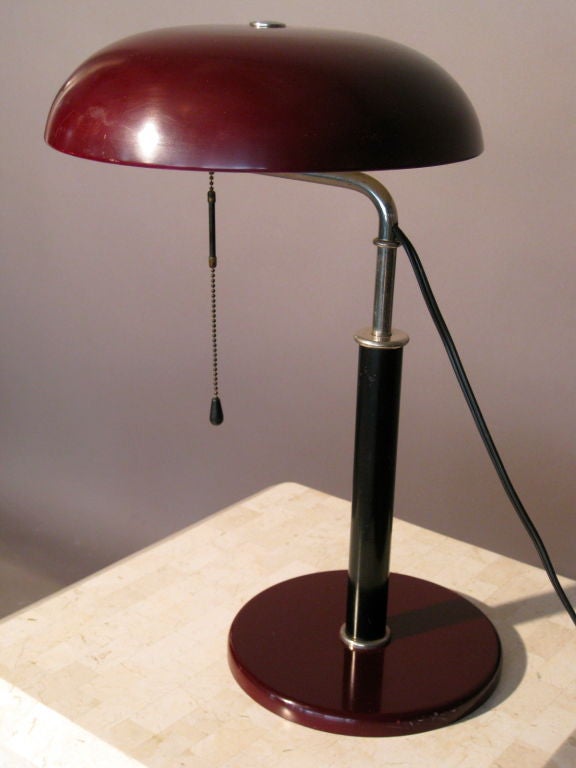 Chrome Alfred Muller Modernist Swiss Desk Lamp for Bag Turgi c.1935