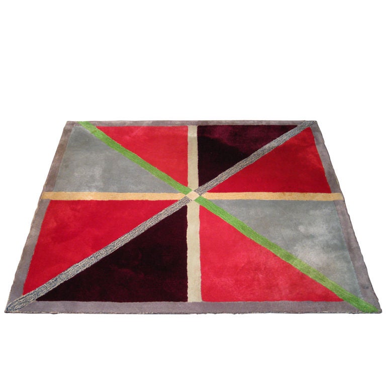 Edward Fields Geometric Carpet c.1980's Signed