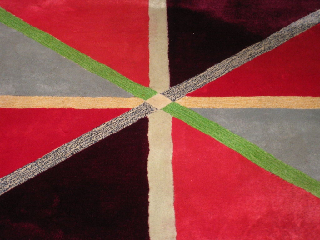 American Edward Fields Geometric Carpet c.1980's Signed