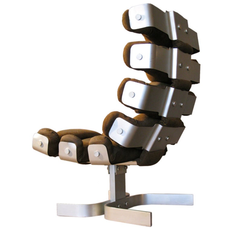 1970's French "Vertebre" Lounge Chair by Pierre Vandel at 1stdibs