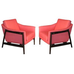Pair Folke Ohlsson Swedish Lounge Chairs c.1950's