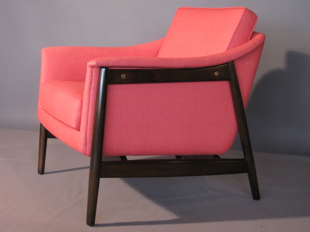 Mid-20th Century Pair Folke Ohlsson Swedish Lounge Chairs c.1950's