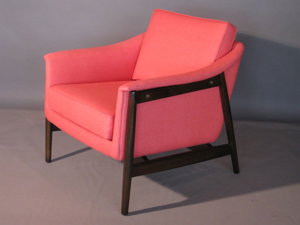 Upholstery Pair Folke Ohlsson Swedish Lounge Chairs c.1950's