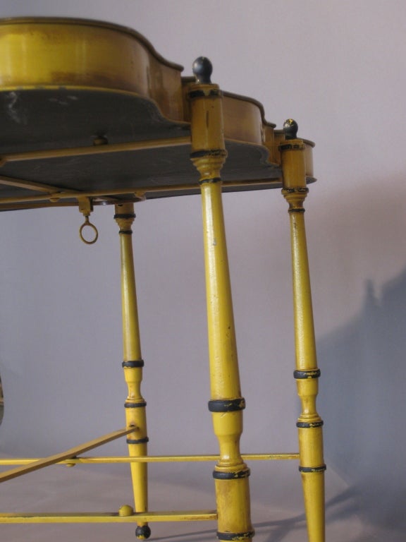 Hand Painted Chinoiserie Low Tray Table Made in Italy c.1950's 1