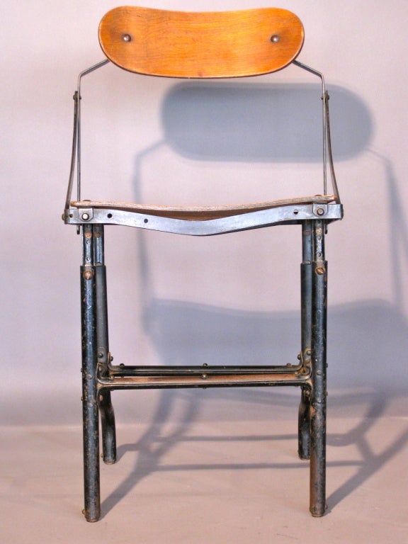 Metal American Industrial Design Office Chair c.1920's