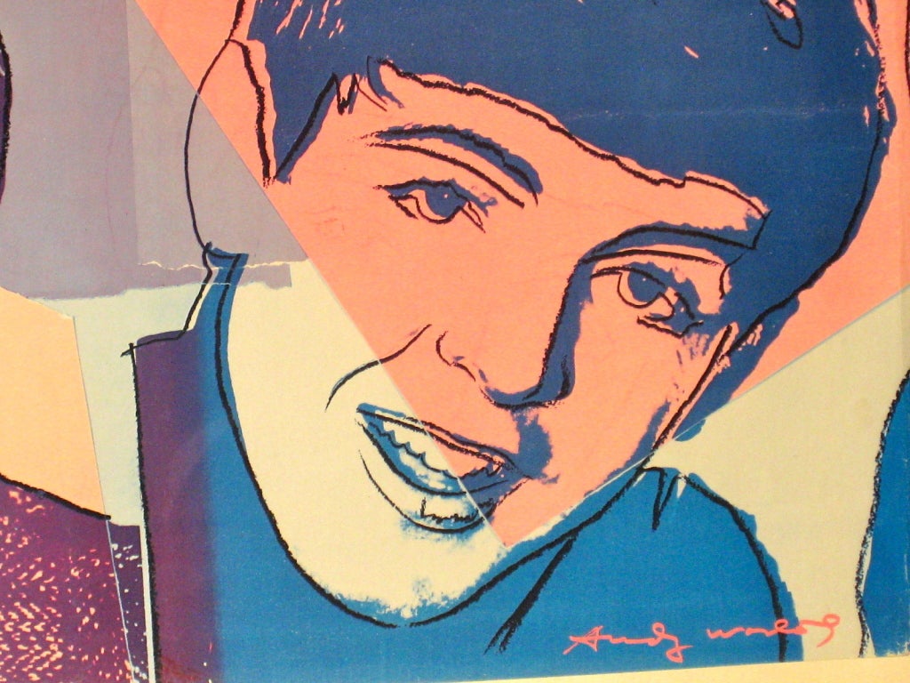 American Andy Warhol Beatles Poster 1980