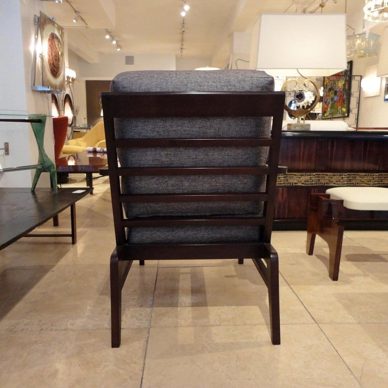 French A Pair of Club Chairs by Rene Gabriel For Sale