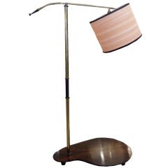 A Mid Century Floor Reading Lamp in Rosewood