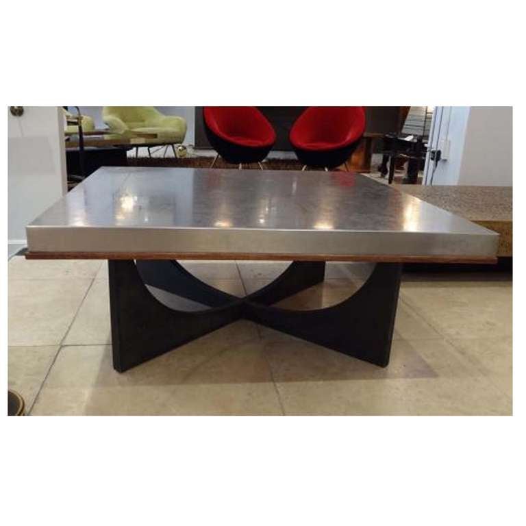 Italian A Square Modernist Cocktail Table by Hans Kelbeck For Sale