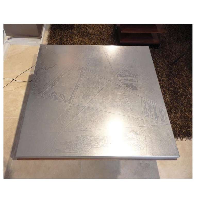 A Square Modernist Cocktail Table by Hans Kelbeck In Excellent Condition For Sale In New York, NY
