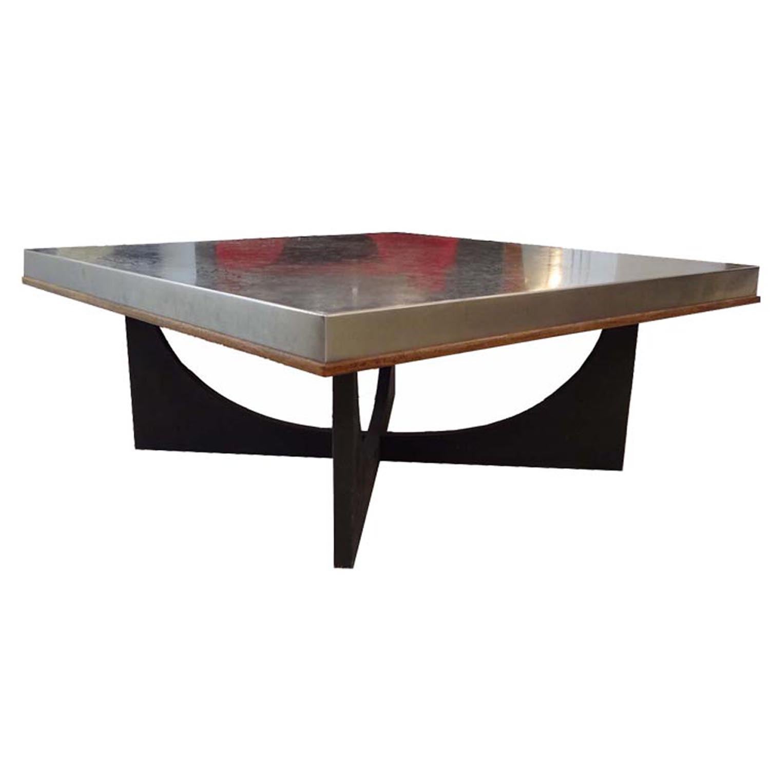 A Square Modernist Cocktail Table by Hans Kelbeck For Sale