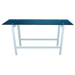 Vintage A Floating Glass Console in the style of Jacques Quinet