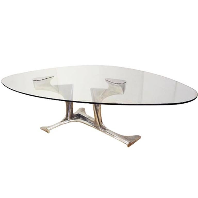 An Important Dining Table by Gerard Mannoni For Sale