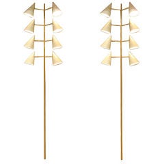 A Pair of Grand Scaled Eight Light  Wall Sconces by Stilnovo