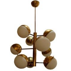 A Multi Light Mid Century Chandelier by Stilnovo