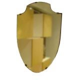 Vintage A Shield Shaped Frameless Mid Century Wall Mirror