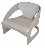 A White Bentwood Chair model # 4801 by Joe Columbo for Kartell Noviglio