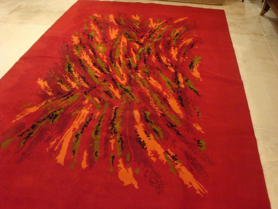A decorative rug, titled 