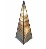 A Large Lit Pyramid Shaped Table Lamp by Poliarte