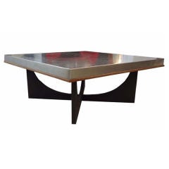 A Modernist Steel Topped Cocktail Table by Hans Kelbeck