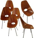 A Set of Six Dining Chairs by Vittorio Nobili model Medea